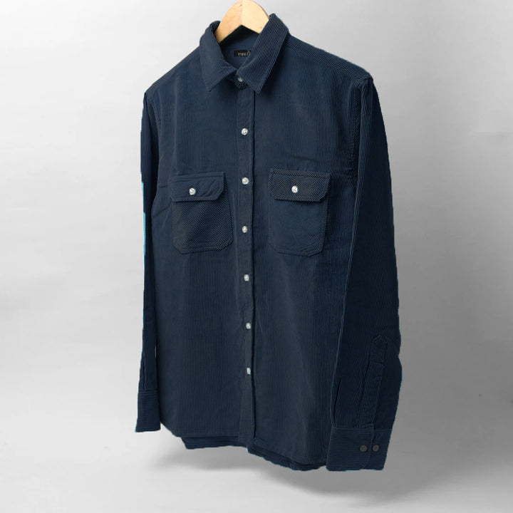 NAVY BLUE * Corduroy Shirt #44