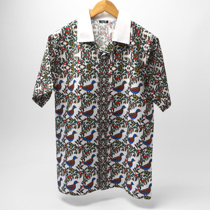 Mayūra * Cuban Collar Shirt#26