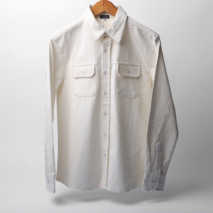 Pearl white * Corduroy Shirt #46