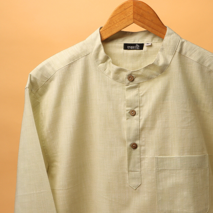 हरित  - KHADI KURTA SHIRT #3