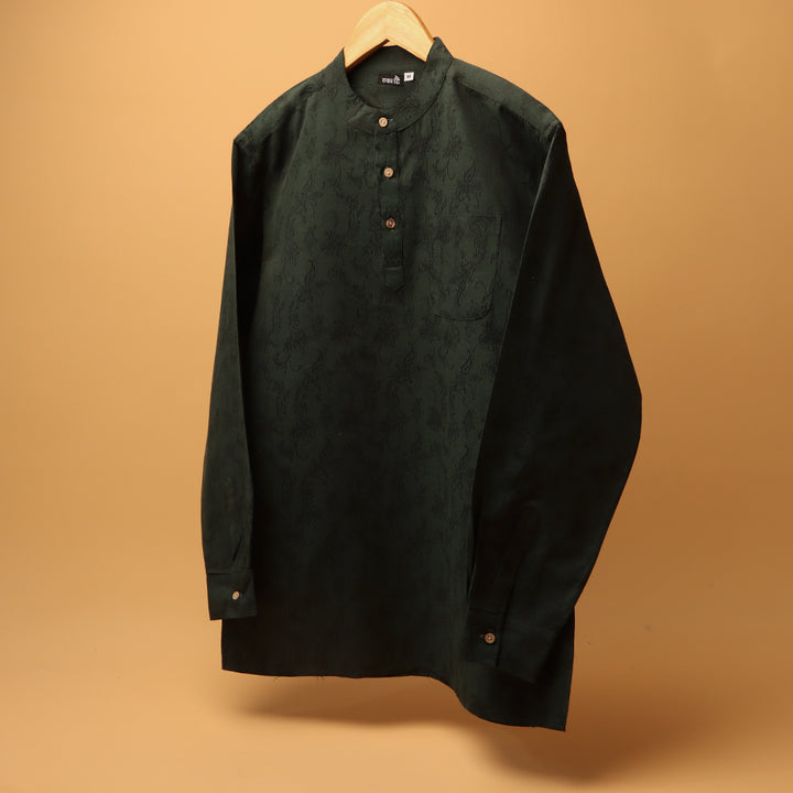 सानंद* Jacquard Khadi Kurta Shirt #75