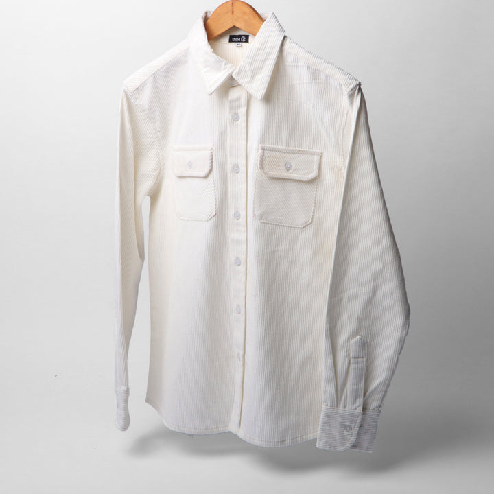 Pearl white * Corduroy Shirt #46