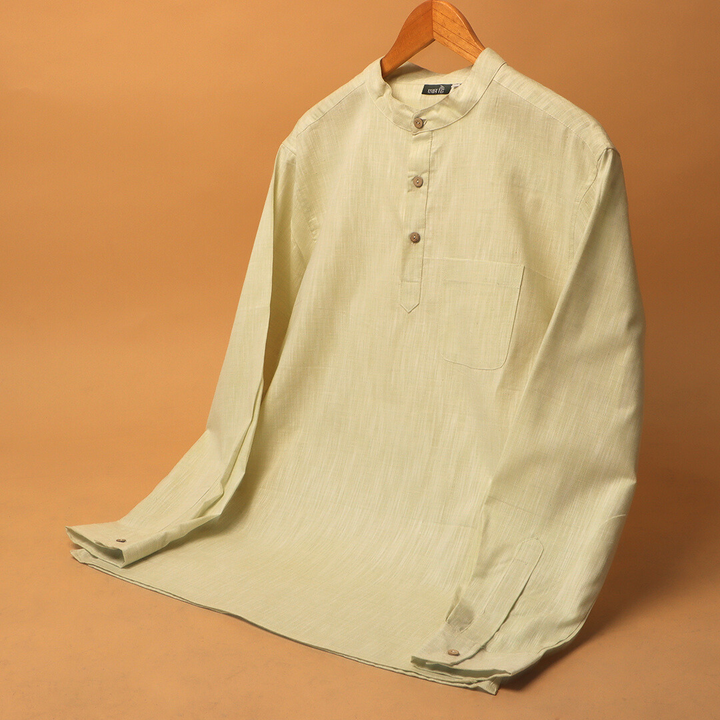 हरित  - KHADI KURTA SHIRT #3