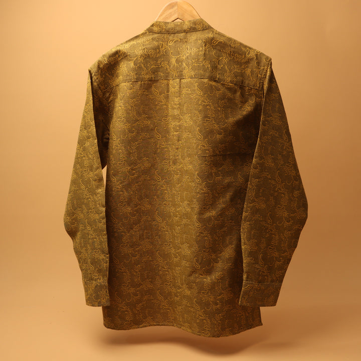 सुरम्य * Jacquard Khadi Kurta Shirt #74