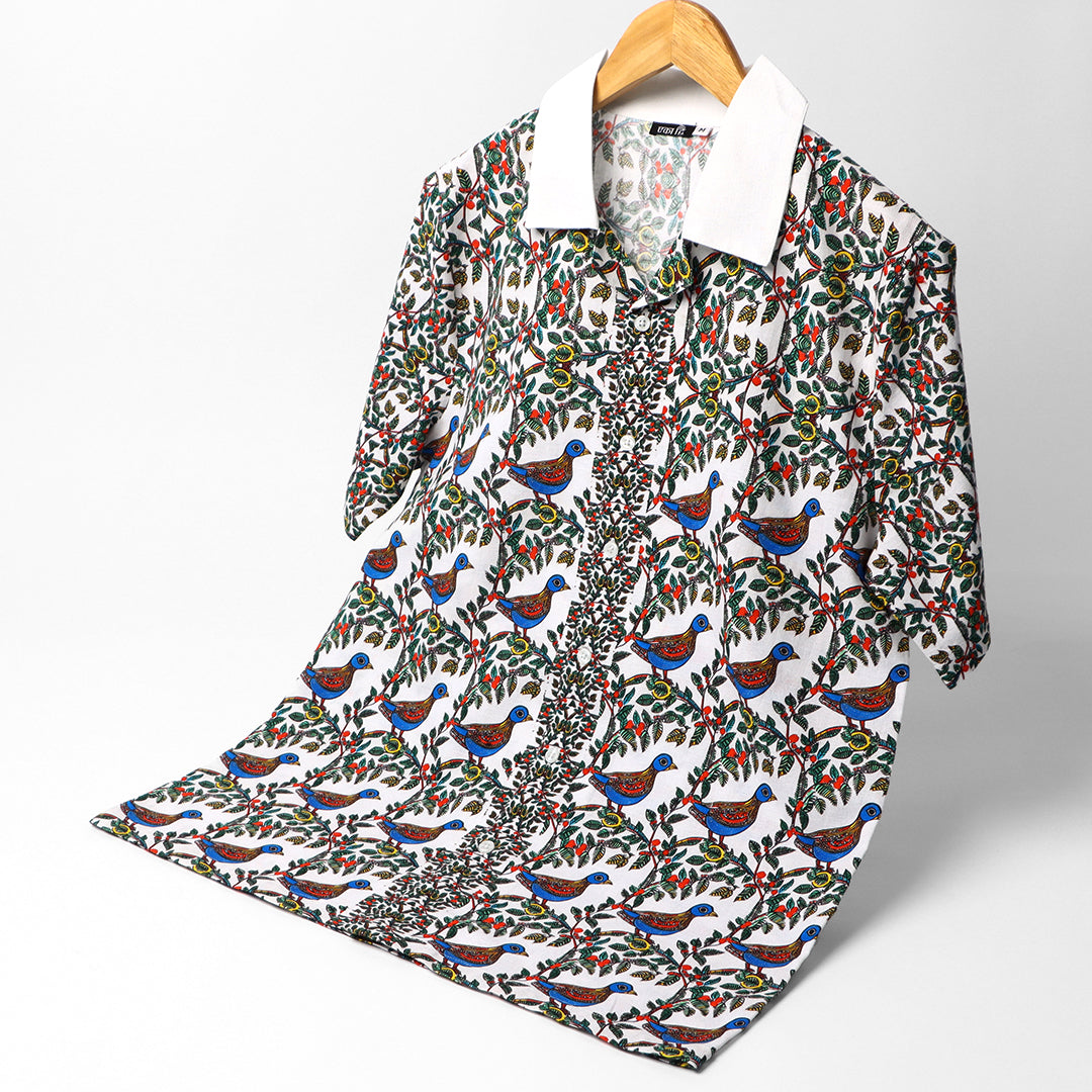 Mayūra * Cuban Collar Shirt#26