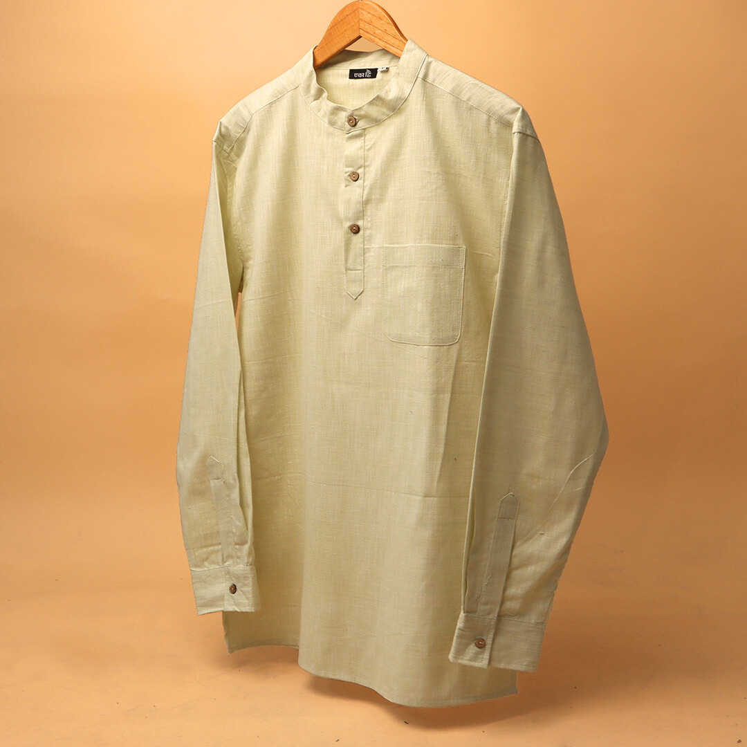 हरित  - KHADI KURTA SHIRT #3