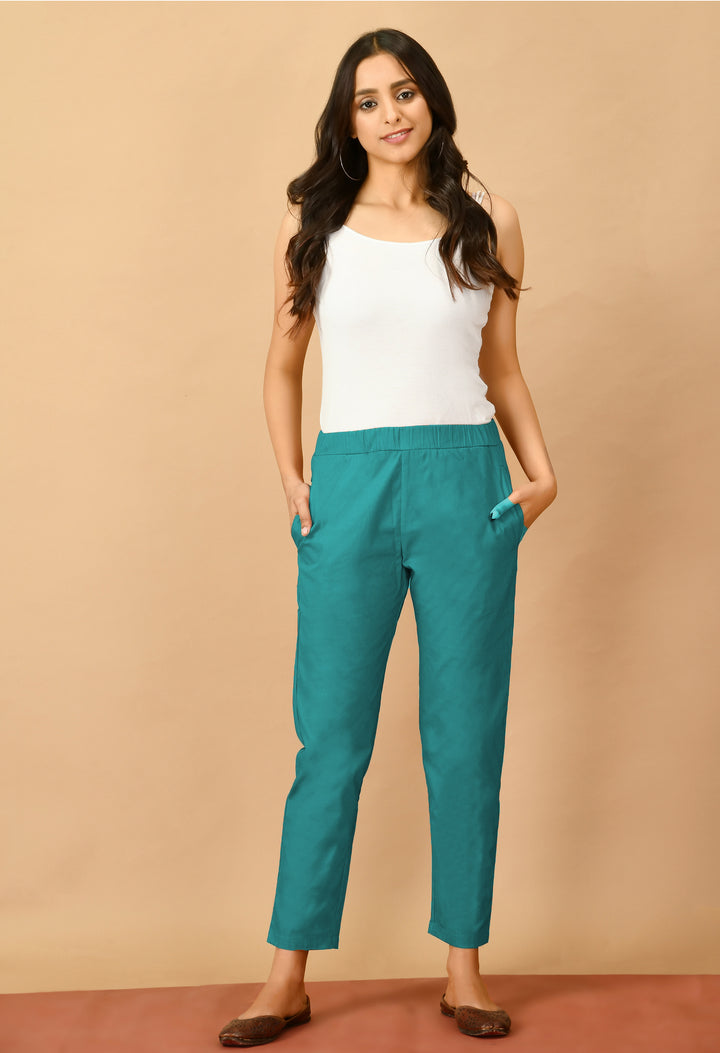 Aqua blue Straight Pant#14