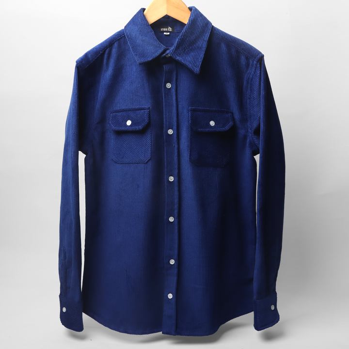 NAVY BLUE * Corduroy Shirt #44